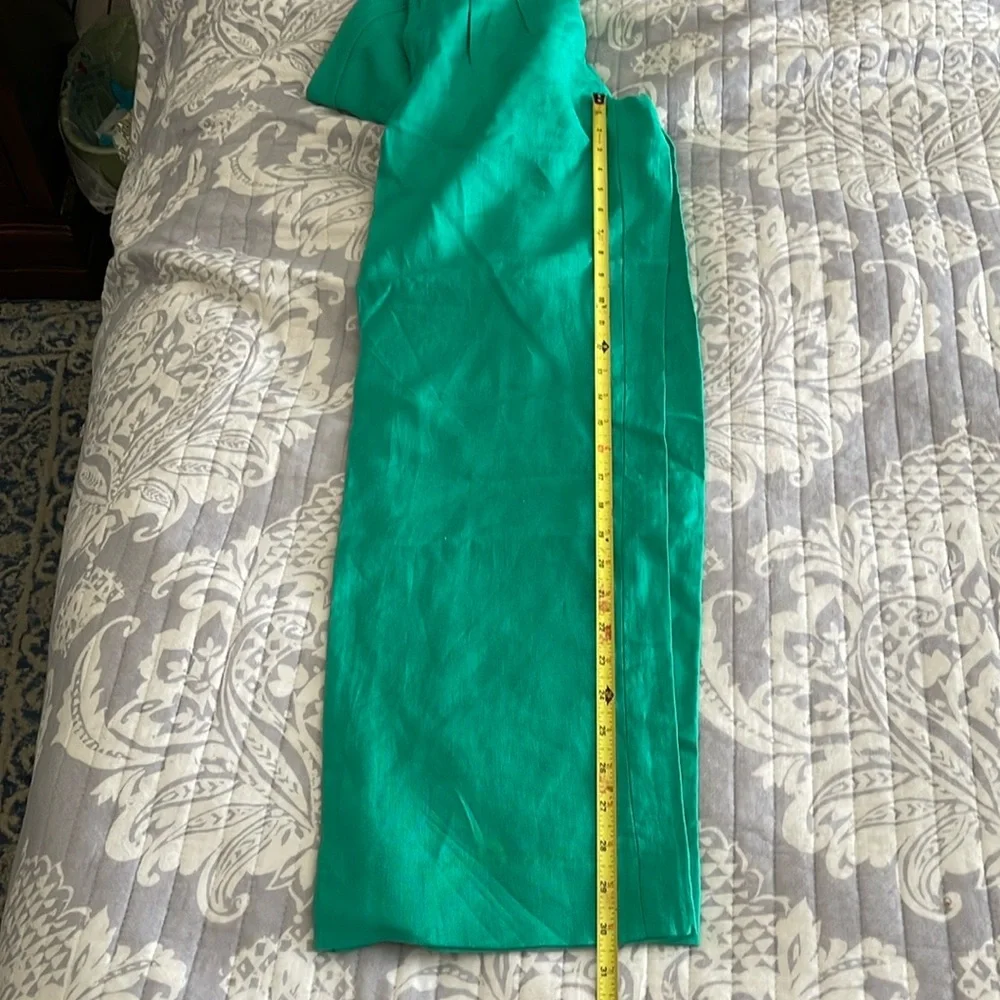 Banana Republic Linen Tailored Wide Leg High Rise Pants in Green Size 2 - Picture 9 of 9